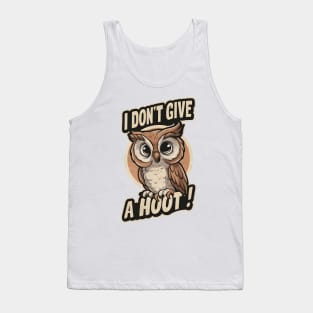 Charming Owl: I Don't Give A Hoot Tank Top